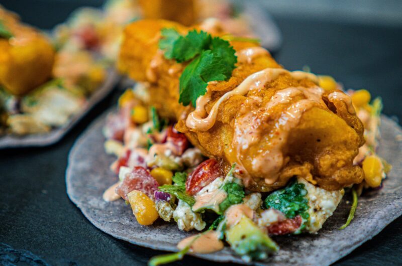 Spicy fish tacos