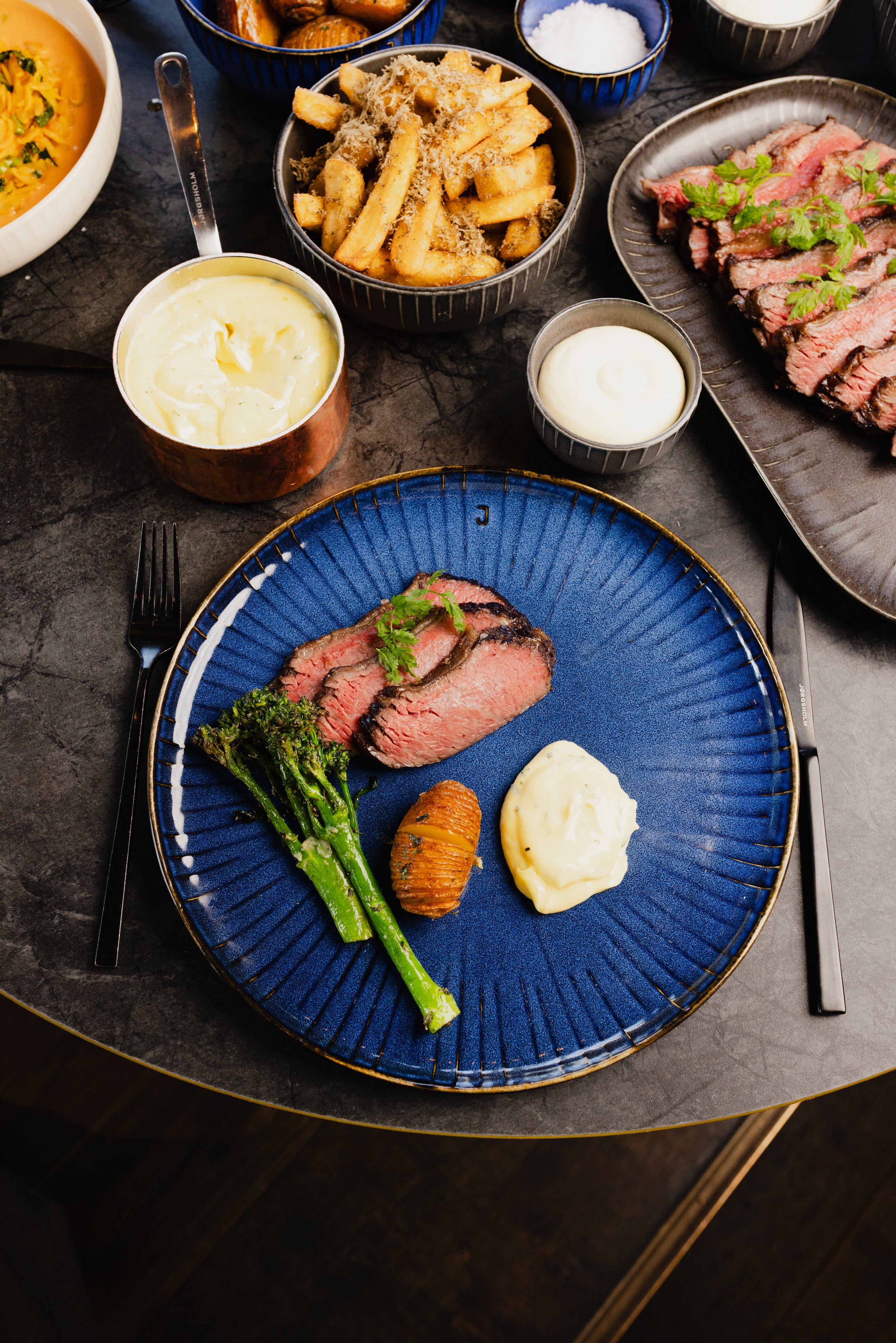 Frokosttallerken sæt (4 stk.) - Blue Lobster